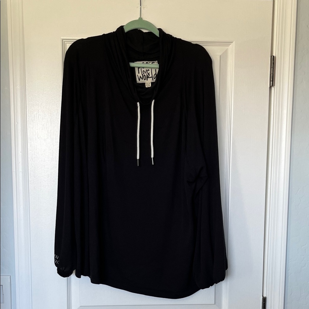 Peace Love World Black Hoodie Sweatshirt